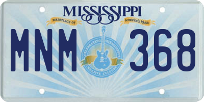MS license plate MNM368