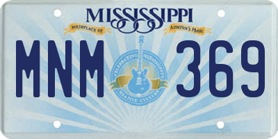 MS license plate MNM369