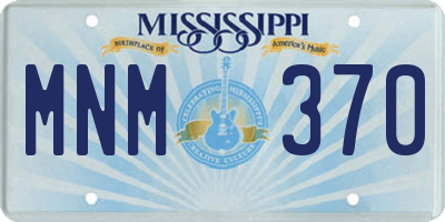 MS license plate MNM370
