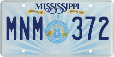 MS license plate MNM372