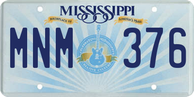 MS license plate MNM376
