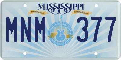 MS license plate MNM377