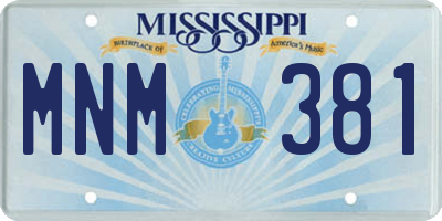 MS license plate MNM381