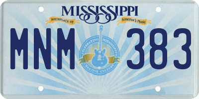MS license plate MNM383
