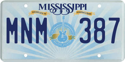 MS license plate MNM387