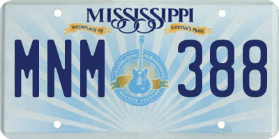 MS license plate MNM388