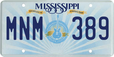MS license plate MNM389