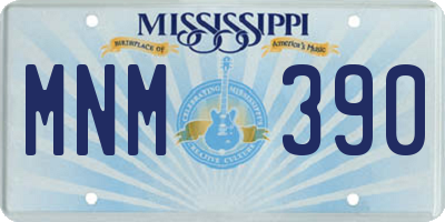 MS license plate MNM390