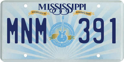MS license plate MNM391