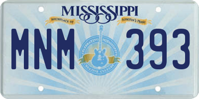 MS license plate MNM393