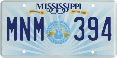 MS license plate MNM394
