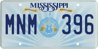 MS license plate MNM396