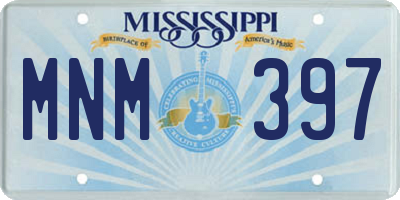 MS license plate MNM397