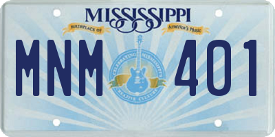 MS license plate MNM401