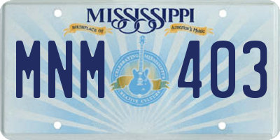 MS license plate MNM403