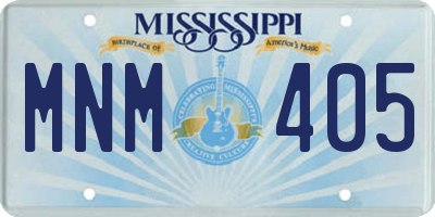 MS license plate MNM405