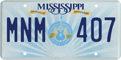 MS license plate MNM407