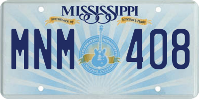 MS license plate MNM408