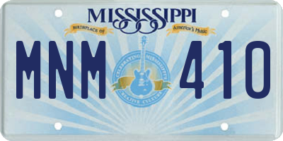 MS license plate MNM410