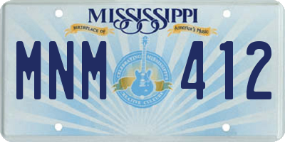 MS license plate MNM412