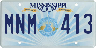 MS license plate MNM413