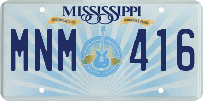 MS license plate MNM416