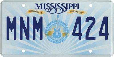 MS license plate MNM424