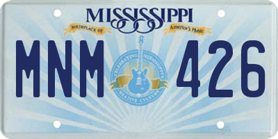 MS license plate MNM426