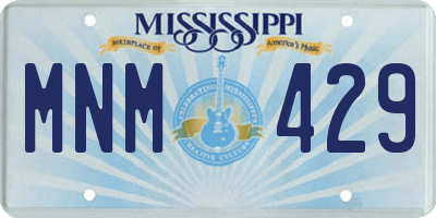 MS license plate MNM429