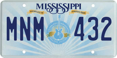 MS license plate MNM432