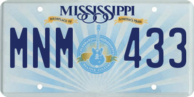 MS license plate MNM433