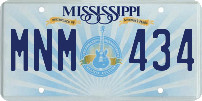 MS license plate MNM434