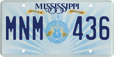 MS license plate MNM436