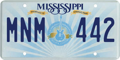 MS license plate MNM442