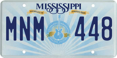 MS license plate MNM448