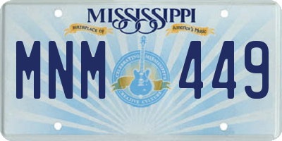 MS license plate MNM449