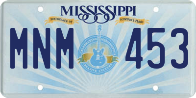 MS license plate MNM453