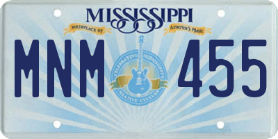 MS license plate MNM455