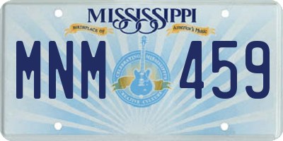 MS license plate MNM459