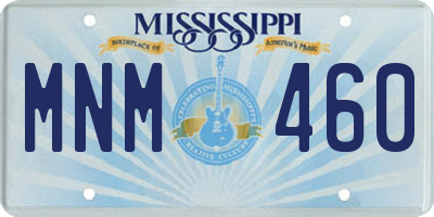 MS license plate MNM460
