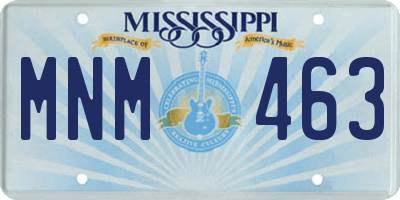 MS license plate MNM463