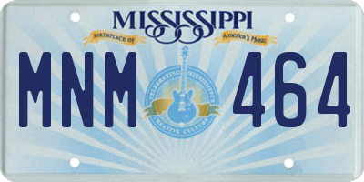 MS license plate MNM464