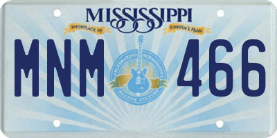 MS license plate MNM466