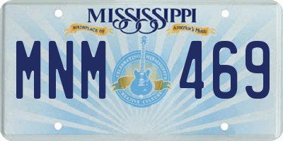 MS license plate MNM469