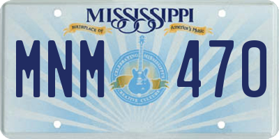 MS license plate MNM470