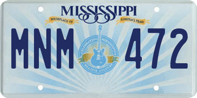 MS license plate MNM472