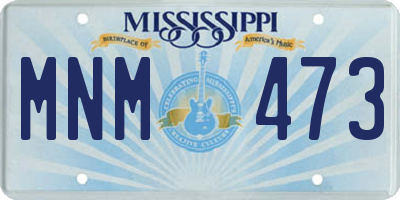 MS license plate MNM473