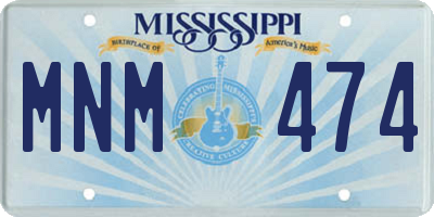 MS license plate MNM474