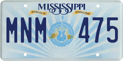 MS license plate MNM475