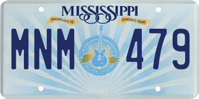 MS license plate MNM479